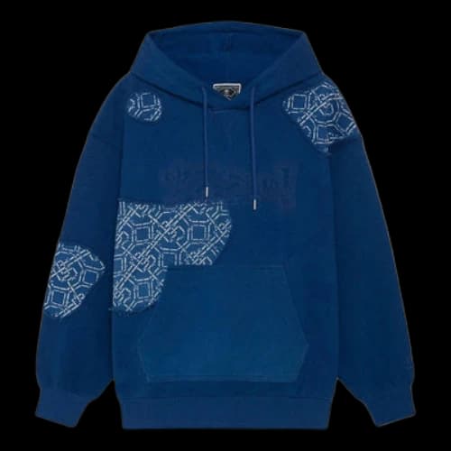 Li-Ning BADFIVE Blue Printing Series Loose Pullover Blue