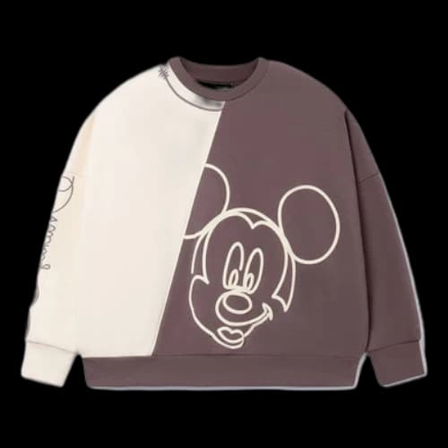 Li-Ning x Disney Color Block Graphic Sweatshirt 'Beige Brown' (Women's)