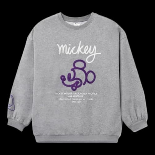 Li-Ning x Disney Mickey Mouse Graphic Sweatshirt 'Grey' (Women's)