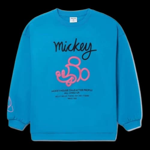 Li-Ning x Disney Mickey Mouse Graphic Sweatshirt 'Blue' (Women's)