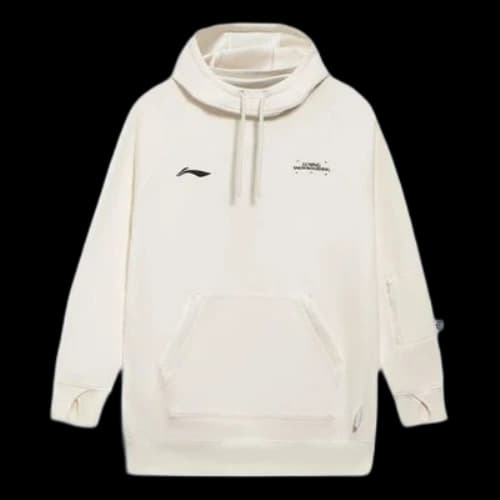 Li-Ning Skateboard Series Logo Printing Loose Hoodie 'Creamy White'