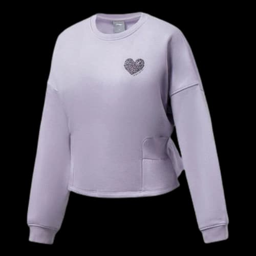 Li-Ning Lifestyle Heart Printed Sweatshirt 'Lilac' (Women's)
