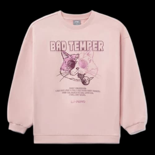 Li-Ning Bad Temper Graphic Sweatshirt 'Pink' (Women's)
