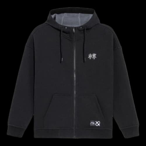 Li-Ning Sports Stylish Series Reversible Loose Hooded Zipper Black Gray