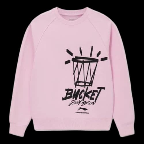 Li-Ning Sports Basketball Series Alphabet Printing Pullover 'Pink Black'