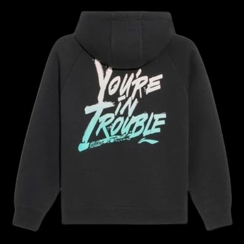 Li-Ning Sports Basketball Series Alphabet Printing Hoodie 'Black'