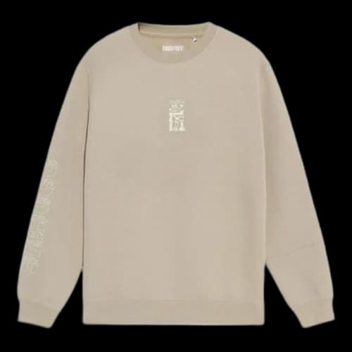 Li-Ning BADFIVE Sports Basketball Series Printing Sports Round Neck Pullover 'Beige Grey'