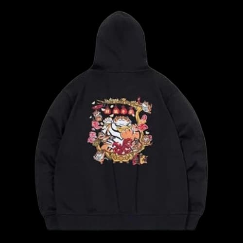 Li-Ning x Cartoon Graphic Printed Hoodie 'Black Orange'