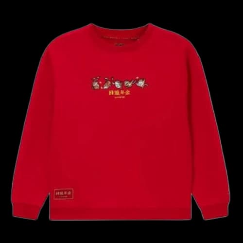 Li-Ning Sports Stylish Series Round Neck Pullover 'Red'