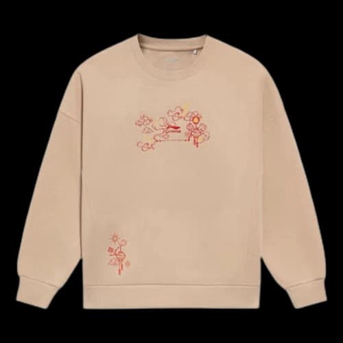 Li-Ning Chinese Culture Embroidered Logo Sweatshirt 'Khaki' (Women's)