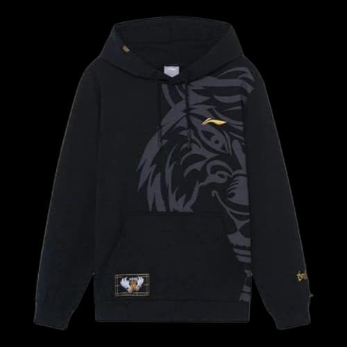 Li-Ning Badminton Series Loose Pullover Hoodie 'Black'
