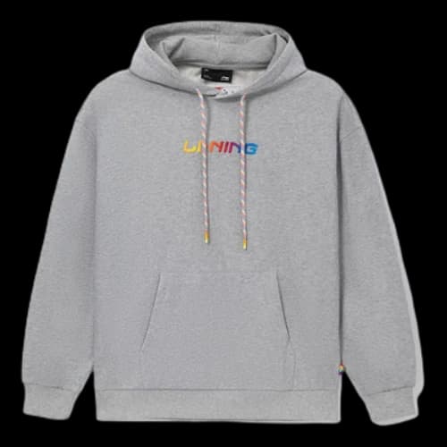 Li-Ning Embroidered Logo Hoodie 'Light Grey'