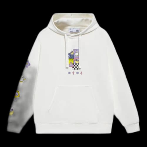 Li-Ning Sports Living Series Cartoon Pattern Pullover Hoodie 'White' (Women's)