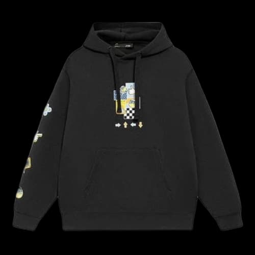 Li-Ning Sports Living Series Cartoon Pattern Pullover Hoodie 'Black' (Women's)
