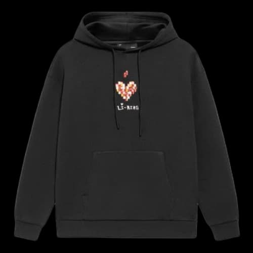 Li-Ning Sports Fashion Series Casual hooded Sports Pullover Couple Style Hoodie 'Black'