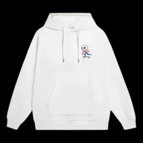Li-Ning x Pablo Ientile Skull Graphic Hoodie 'White'