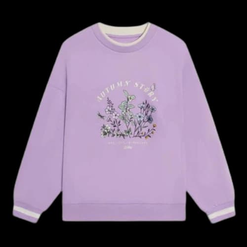Li-Ning Floral Embroidered Logo Sweatshirt 'Purple' (Women's)