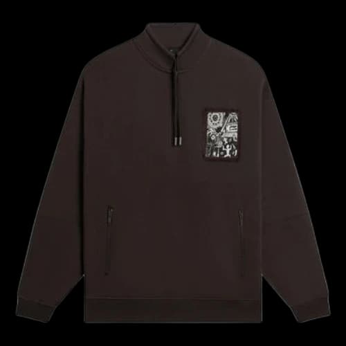 Li-Ning Graphic Half Zip Sweatshirt 'Dark Brown'