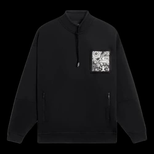 Li-Ning Graphic Half Zip Sweatshirt 'Black'