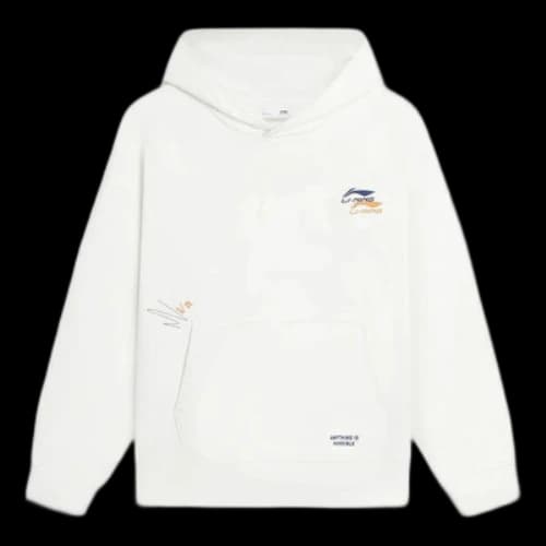 Li-Ning Embroidered Logo Hoodie 'Creamy White'