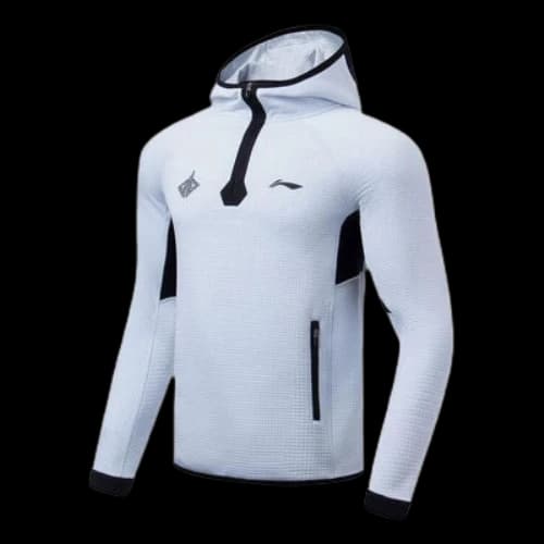 Li-Ning Basketball Series Hooded Long Sleeve Top 'White Black'