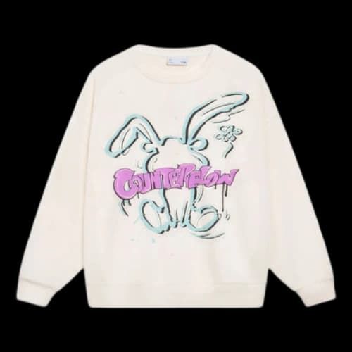 Li-Ning Counterflow Cartoon Rabbit Graphic Sweatshirt 'Beige'