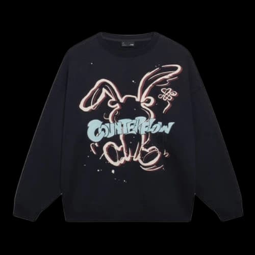 Li-Ning Counterflow Cartoon Rabbit Graphic Sweatshirt 'Black'