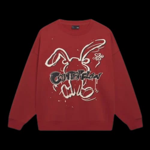 Li-Ning Counterflow Cartoon Rabbit Graphic Sweatshirt 'Red'