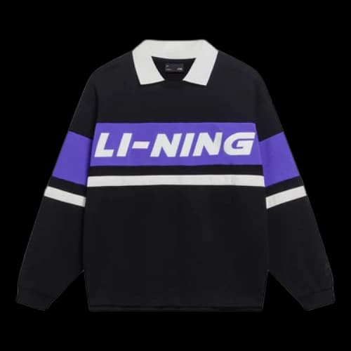Li-Ning Graphic Color Block Polo Shirt 'Black Purple' (Women's)