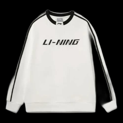 Li-Ning Striped Graphic Sweatshirt 'Creamy White Black'