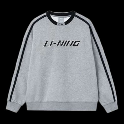 Li-Ning Striped Graphic Sweatshirt 'Grey Black'