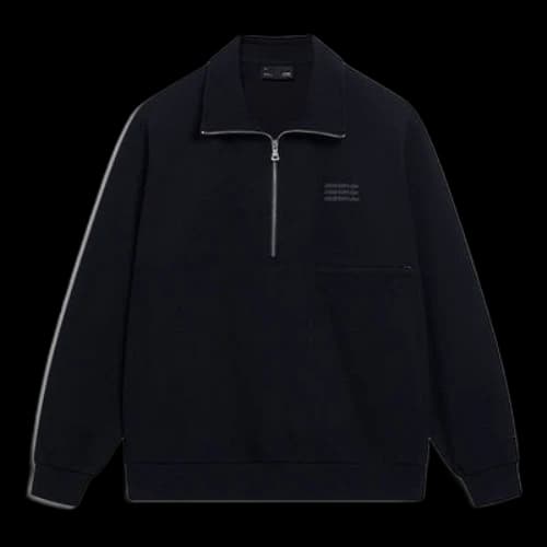 Li-Ning Counterflow Triple Logo Half Zip Sweatshirt 'Black'