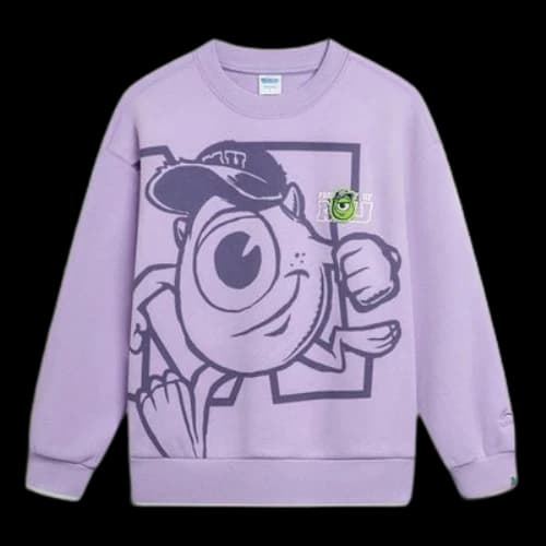 Li-Ning x Disney Monster University Warm Fleece Sweatershirt 'Lavender' (Women's)