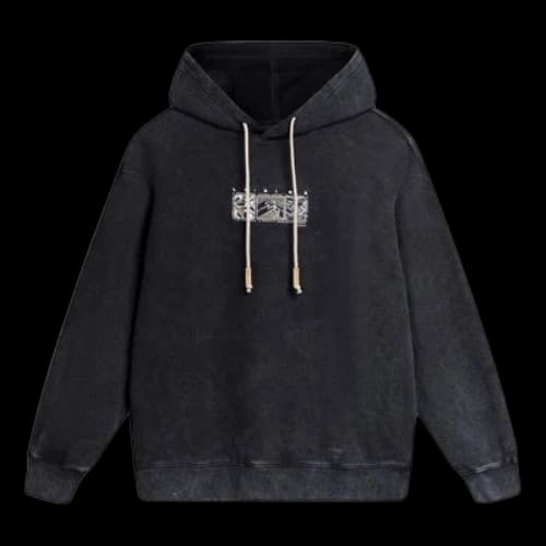 Li-Ning Chinese Color Graphic Hoodie 'Washed Black'