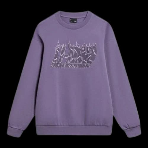Li-Ning x Phil Hackett Graphic Loose Fit Sweatshirt 'Purple'