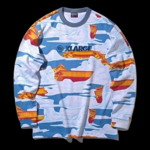 Li-Ning BADFIVE x XLARGE Crossover Printing Long Sleeves 'Blue White'