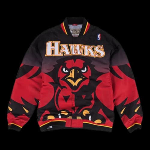 Mitchell & Ness NBA Authentic Atlanta Hawks 1995-96 Warm Up Jacket 'Black Red'
