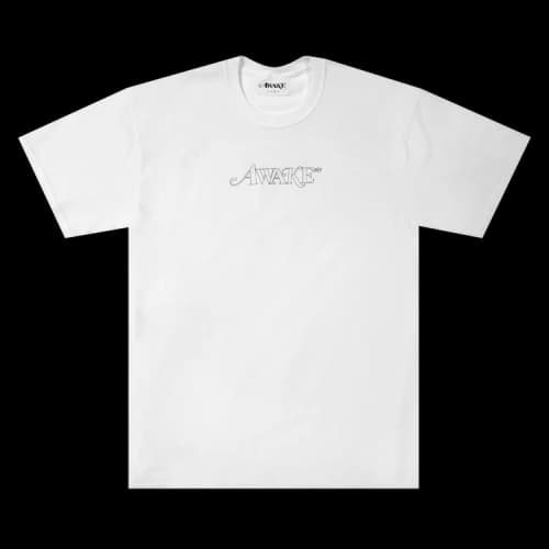 Awake NY Classic Outline Logo T-Shirt 'White'