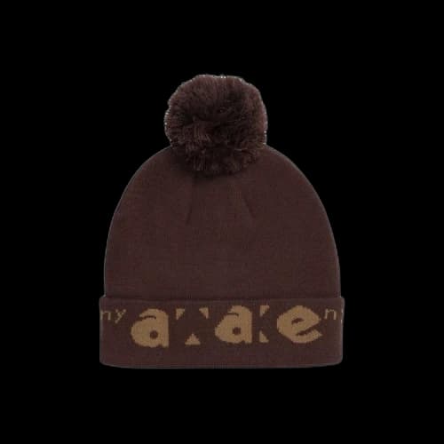 Awake NY Block Out Logo Beanie 'Brown'