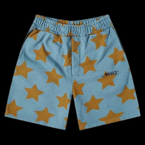 Awake NY Stars Sweatshorts 'Teal/Mustard'