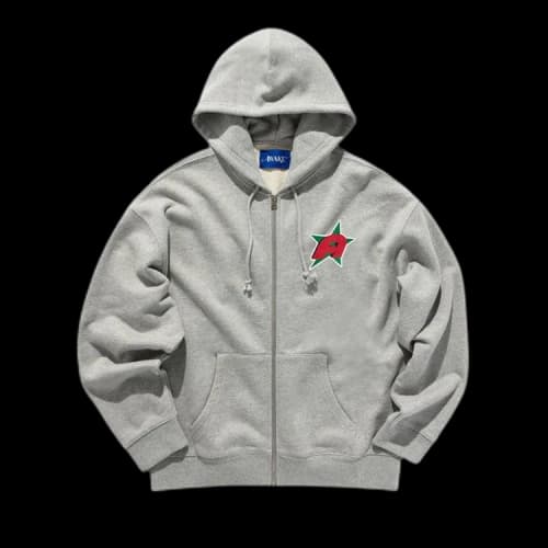 Awake NY Star A Zip-Up Hoodie 'Heather Grey'