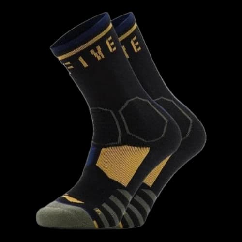 Li-Ning BadFive Mid Cut Basketball Socks 'Black Yellow'