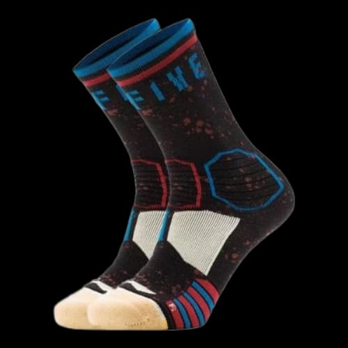 Li-Ning BadFive Mid Cut Basketball Socks 'Black Blue Red'