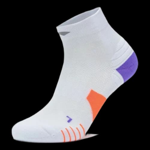 Li-Ning Cushion Ankle Socks 'White Purple Orange'