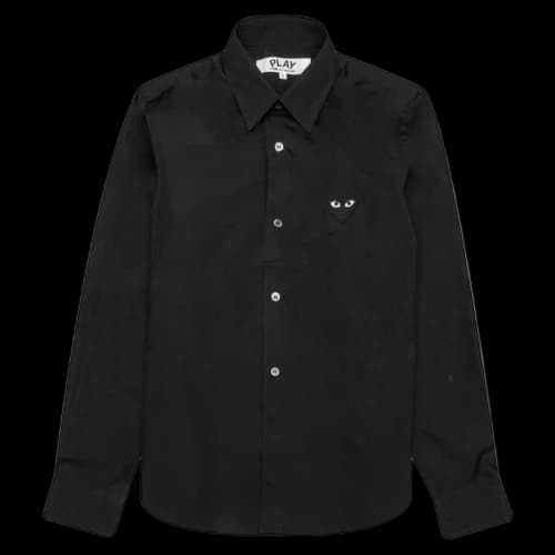 Comme des Garcons Play Women's Black Emblem Button Up Shirt Black