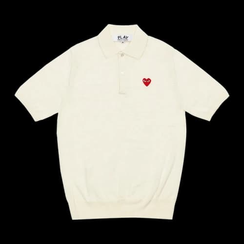 Comme des Garçons PLAY Polo Neck Short-Sleeve 'Off White'