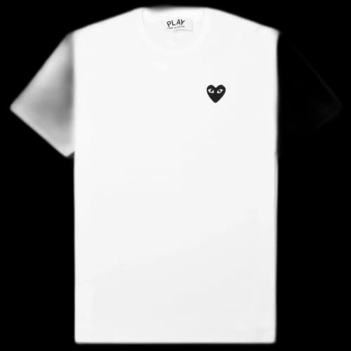 Comme des Garcons Play Black Emblem T-shirt White