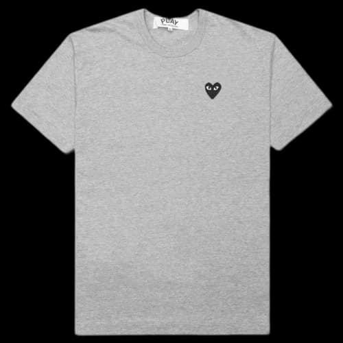 Comme des Garcons Play Women's Black Heart Emblem T-shirt Grey