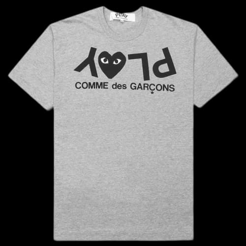 Comme des Garcons Play Women's Inverted Text T-shirt Grey