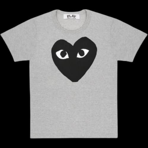Comme des Garcons Play Black Heart T-shirt Grey
